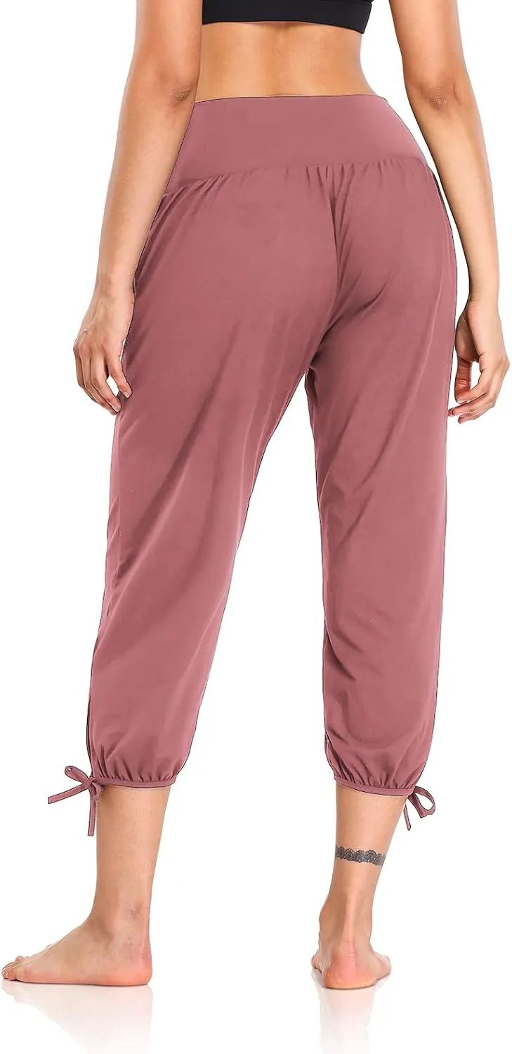 DIBAOLONG Womens Yoga Pants Capri Loose Workout Sweatpants Comfy Lounge Joggers with Pockets