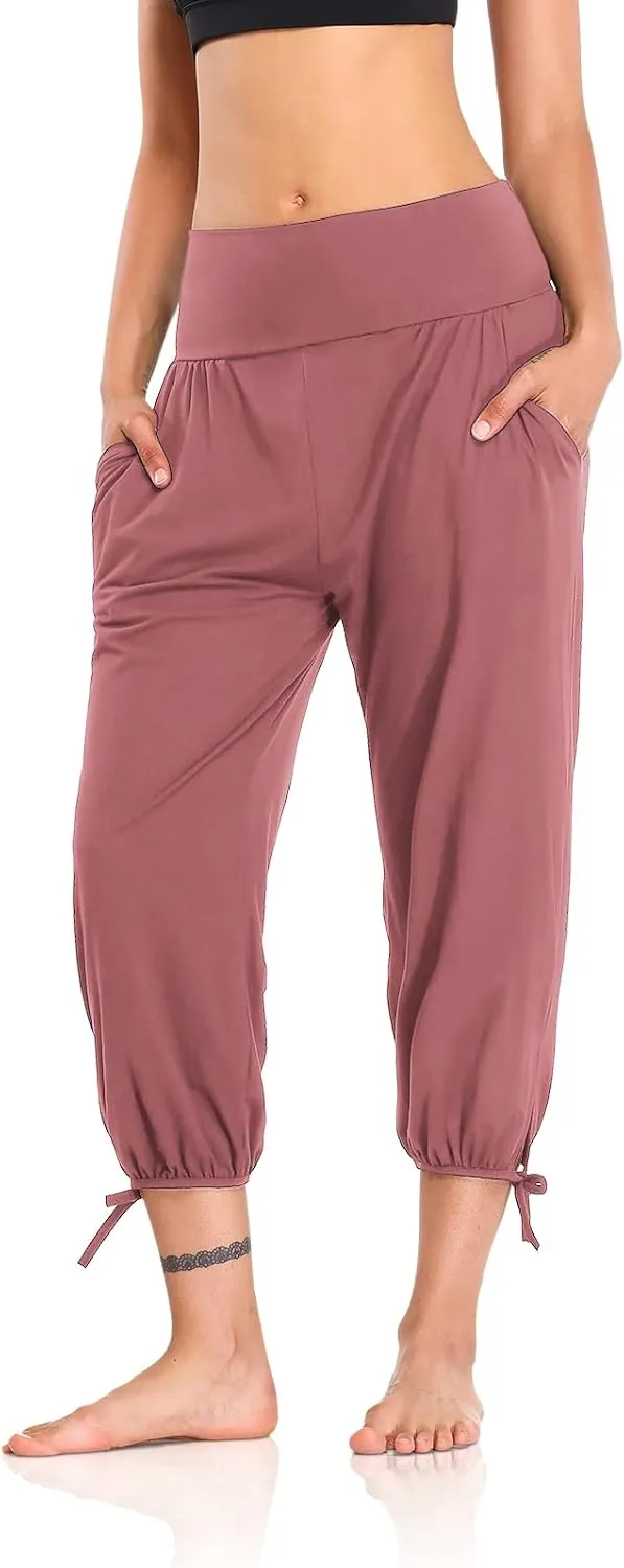 DIBAOLONG Womens Yoga Pants Capri Loose Workout Sweatpants Comfy Lounge Joggers with Pockets