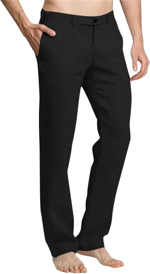 Dress Pants for Men Flat Front Business Work Linen Pants Summer Beach Wedding Guest Suit Trousers Casual Golf Outfits