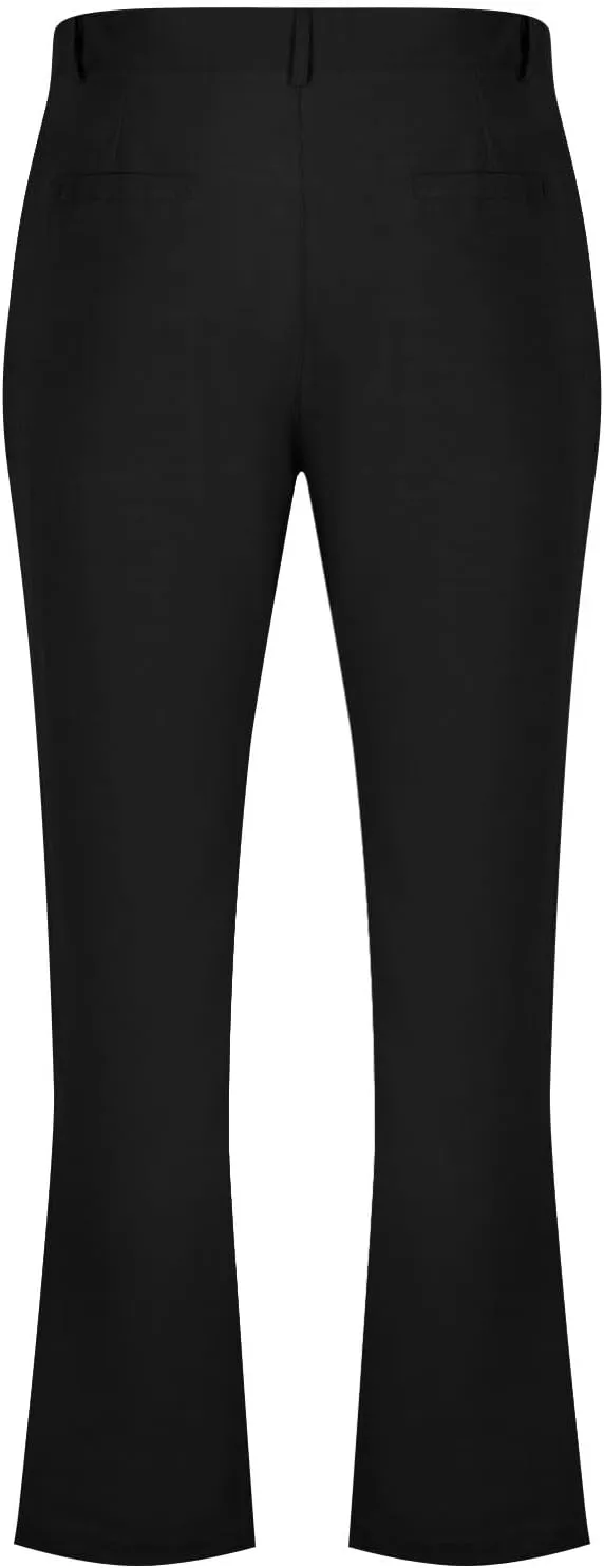 Dress Pants for Men Flat Front Business Work Linen Pants Summer Beach Wedding Guest Suit Trousers Casual Golf Outfits