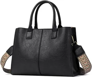 Fashion Womens Top Handle Crossbody Bag - Stylish Beige Tote Satchel Shoulder Purse