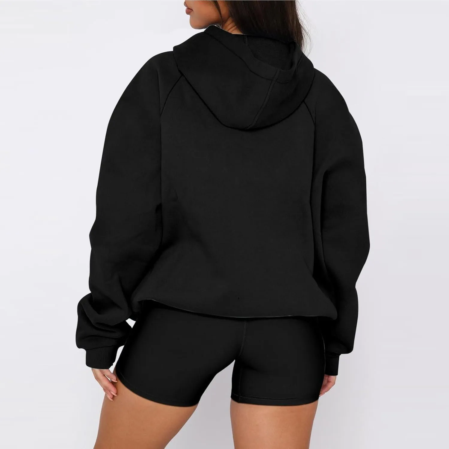 Fleece Hoodies for Women Baggy Lightweight Oversized Y2K Hoodie Comfy Casual Cotton Cute Sweatshirt Pullover w/Pocket