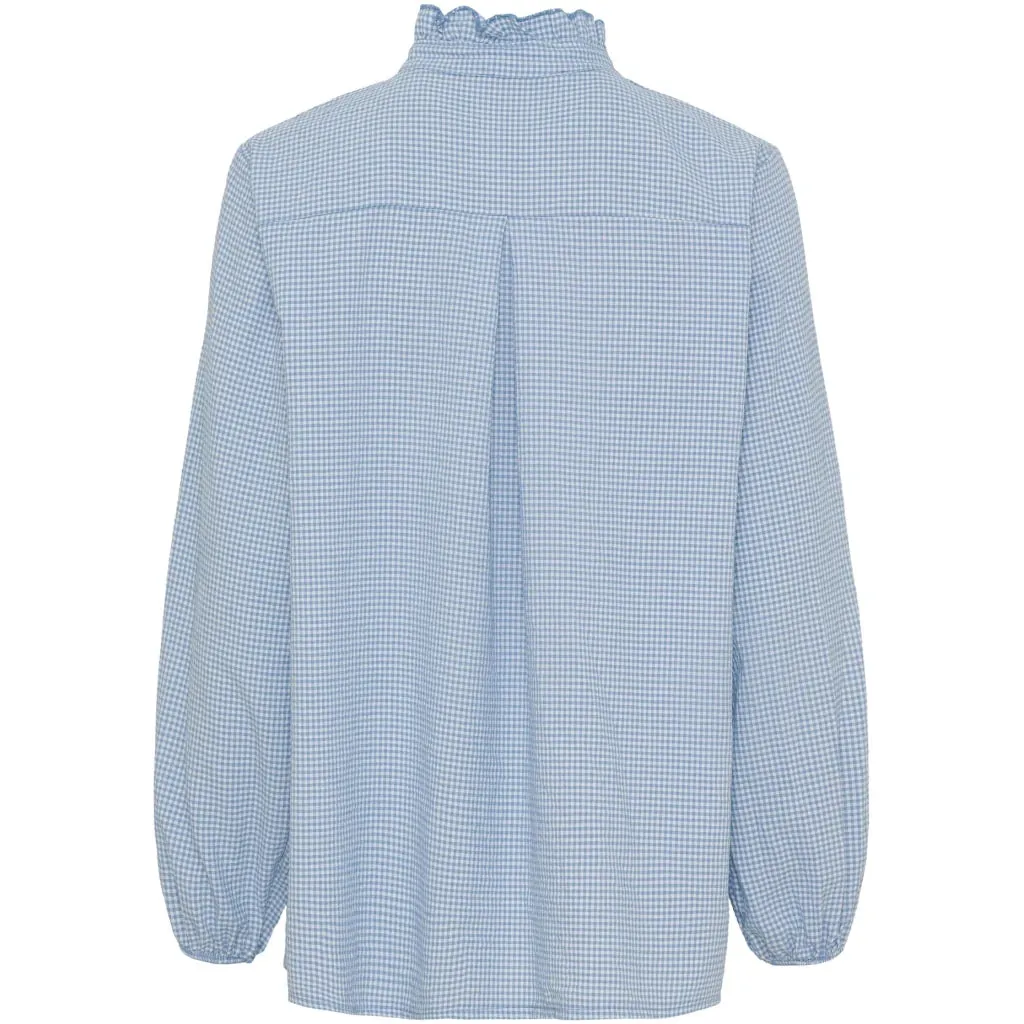 Fleur Long Sleeve Shirt Blue Gingham