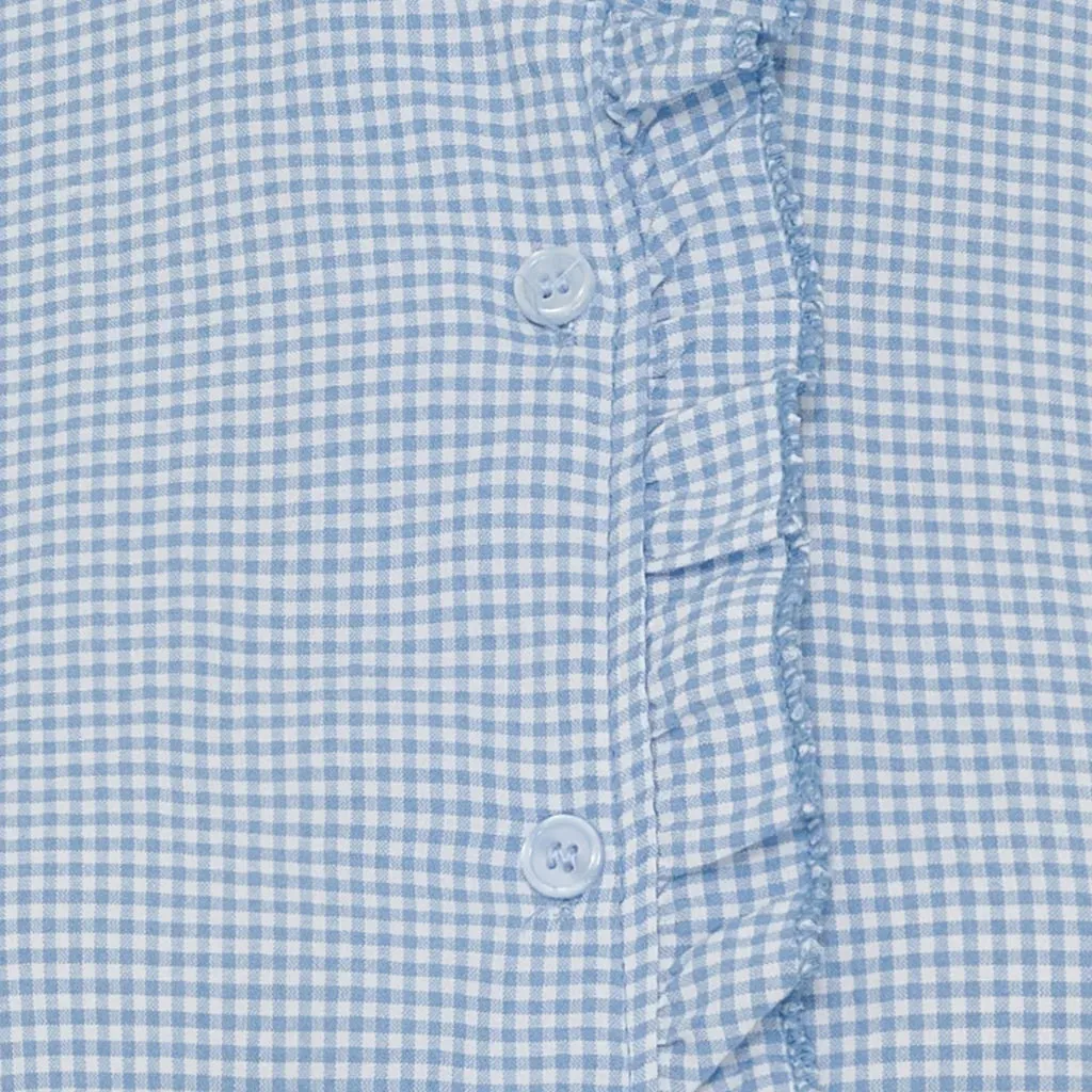 Fleur Long Sleeve Shirt Blue Gingham