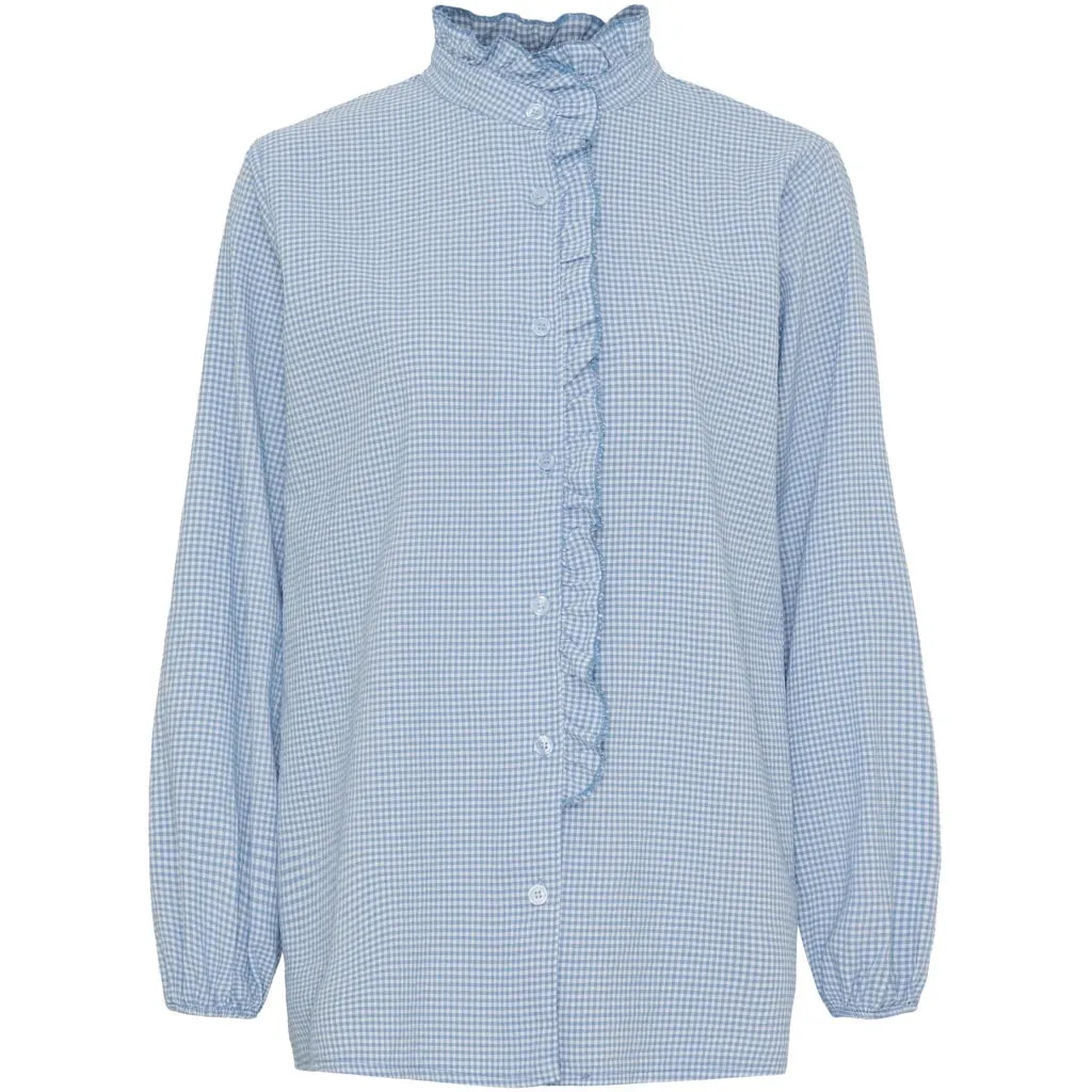 Fleur Long Sleeve Shirt Blue Gingham