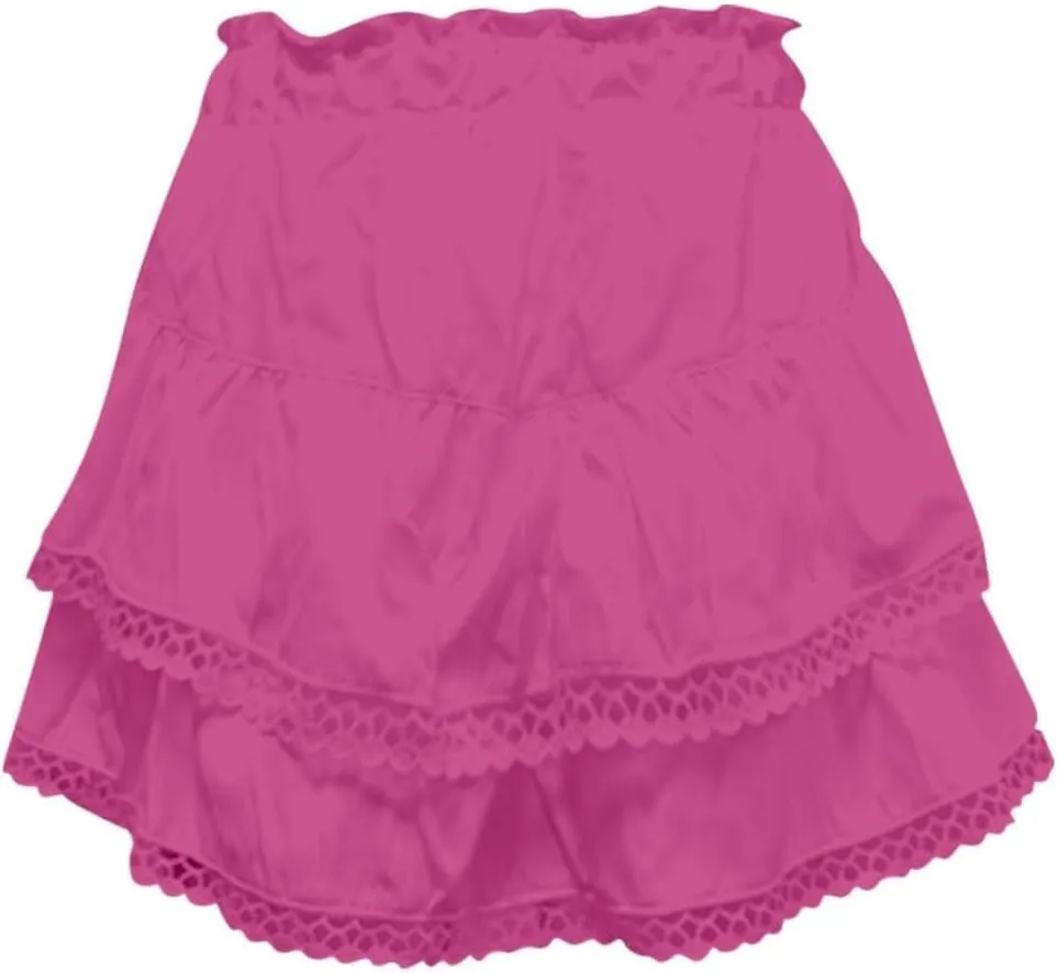 Flowy Shorts for Women Ruffle Skorts Mini Skirts High Waisted Teen Gilrs Tennis Skort Summer Chiffon Boho Skirts