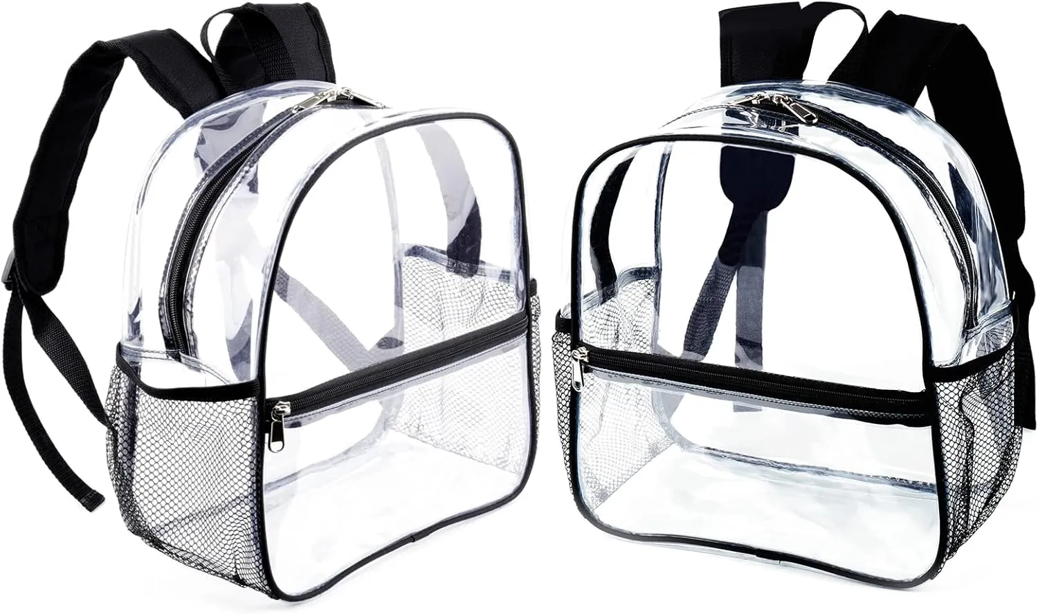 Fomaris Small Clear Backpack 12x12x6 Stadium Approved Clear Backpacks for Sports Event Concert Game (2 pieces)