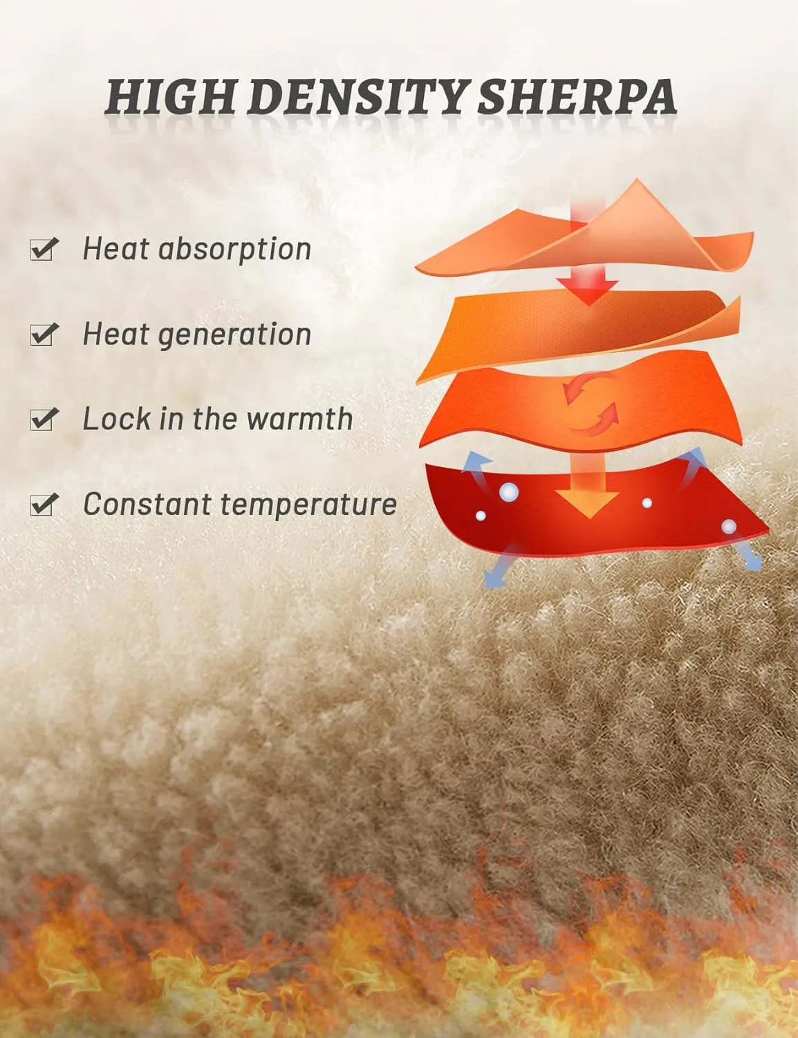 Gihuo Men's Winter Warm Fleece Pants Sherpa Fleece Lined Jogger Pants Sweatpants