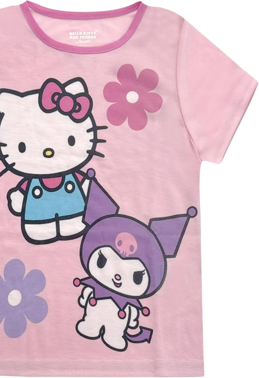 Hello Kitty Girls Pajama Set - 3 Piece Pants, T-Shirt & Shorts - Sleepwear PJ Set for Kids, Toddler Girl Pajamas