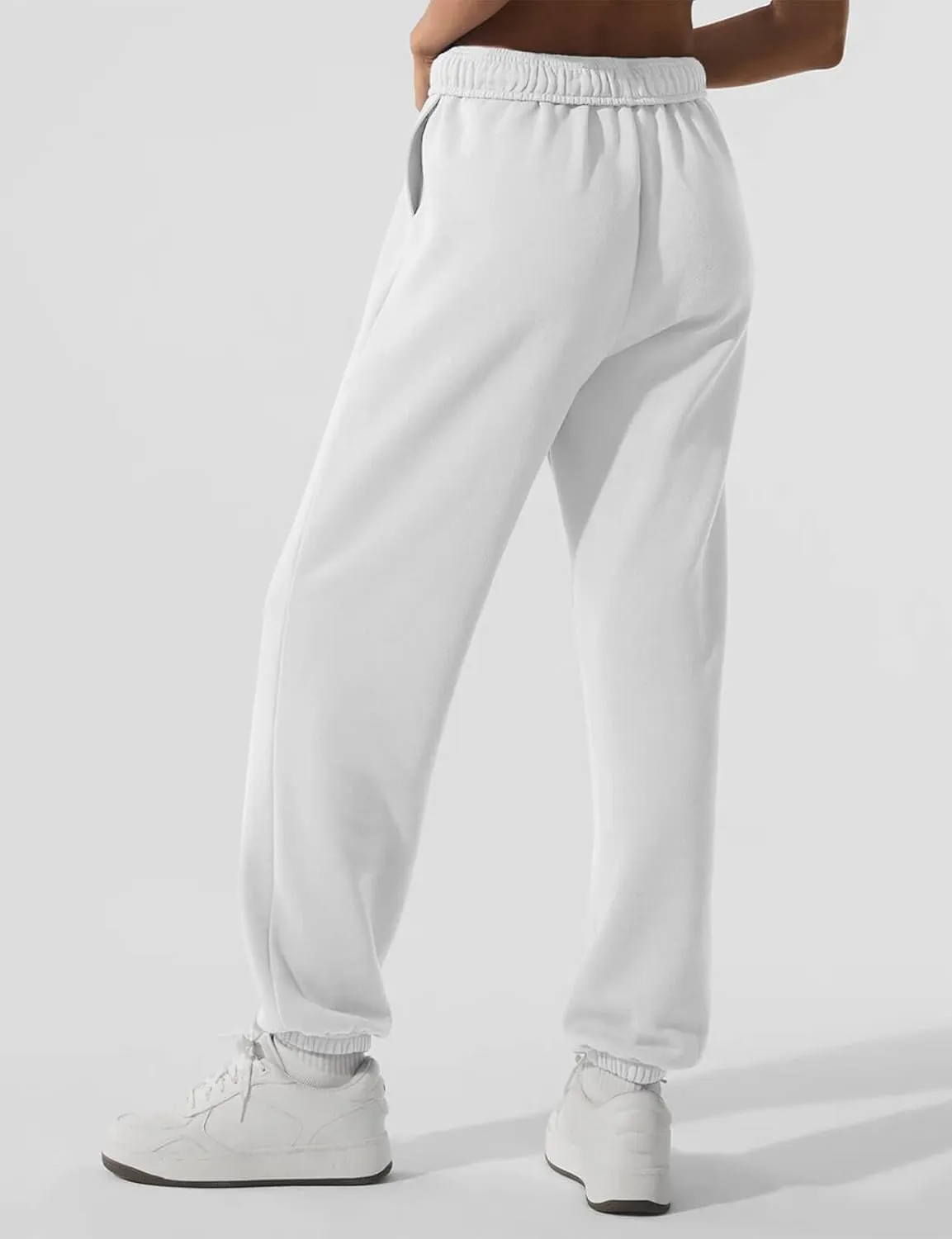 HeSaYep Women's Sweatpants Baggy Interior Drawstring High Waist Sweat Pants Cinch Bottom Jogger Pants