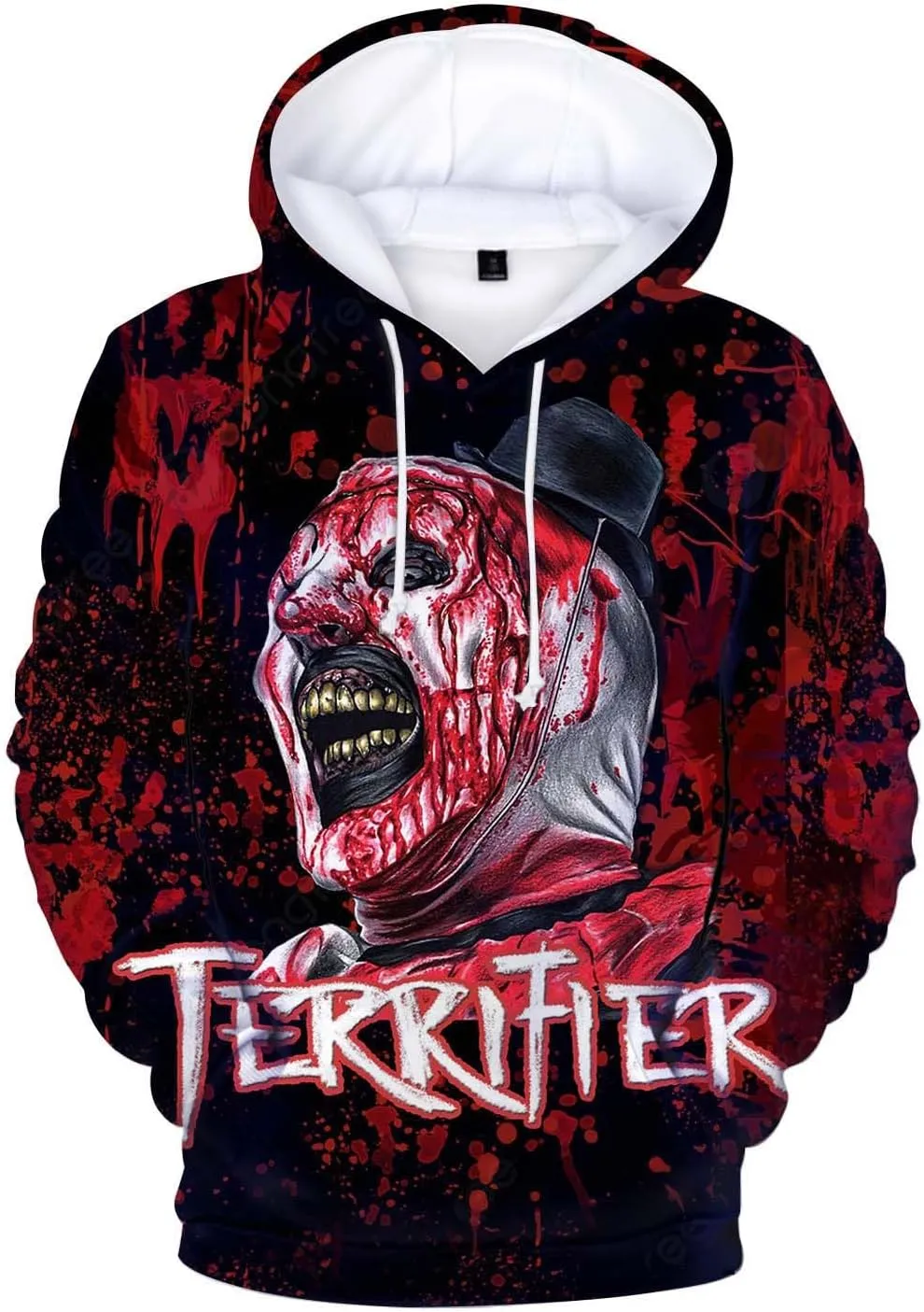 Horror Movie 3D Printed Hoodies Graphic Pullover Hooded Sweatshirt for Men Women Teen