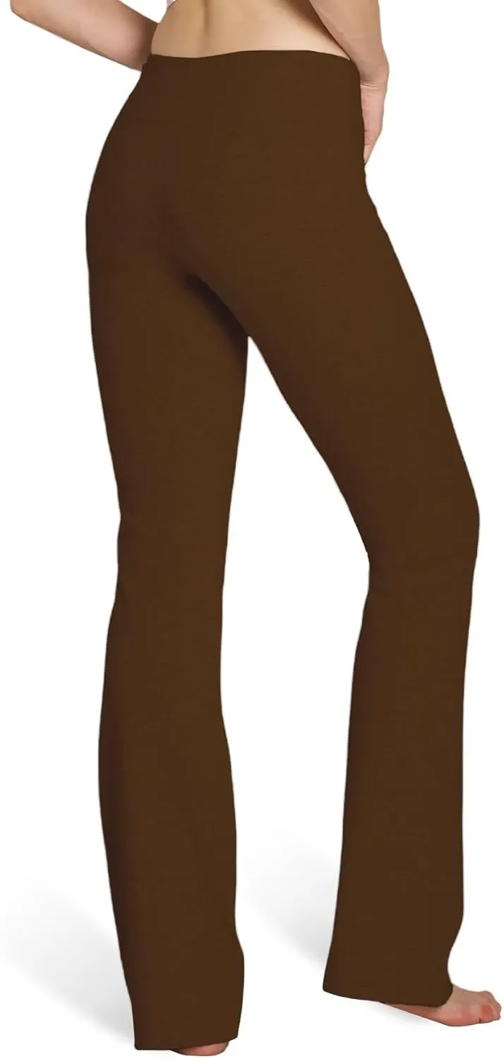Houmous S-XXXL 29''31''33''35'' Inseam Women's Cotton Bootcut Pants Inner Pocket