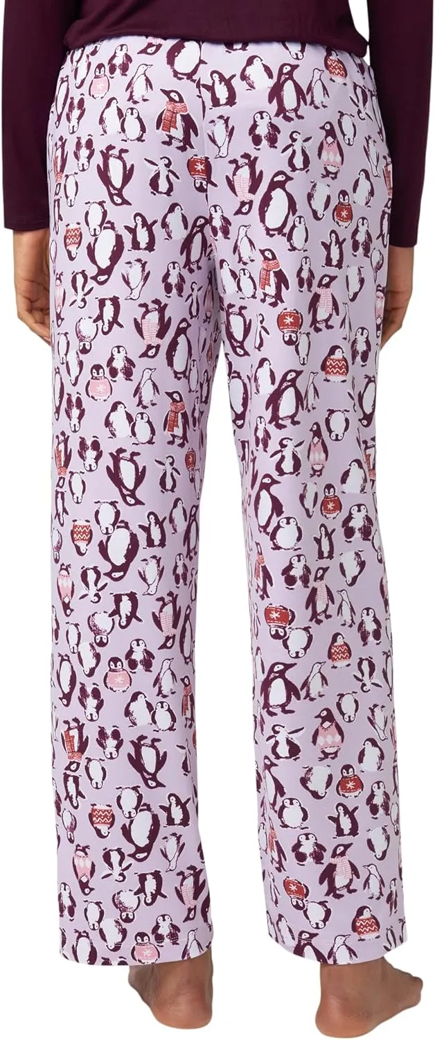 HUE womens Sleep and Lounge Pajama Separates, Christmas and Holiday Collection