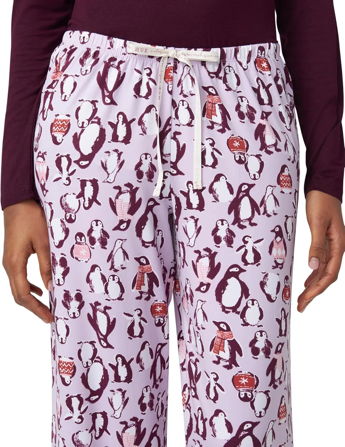 HUE womens Sleep and Lounge Pajama Separates, Christmas and Holiday Collection