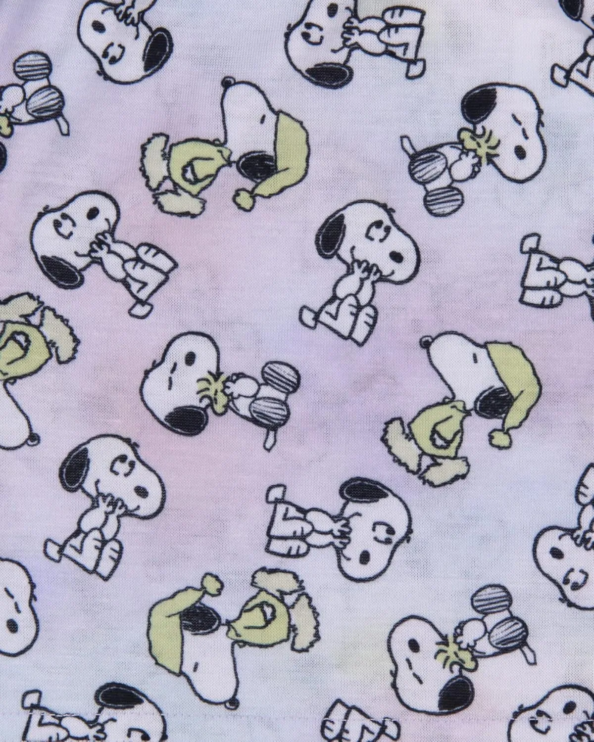 INTIMO Peanuts Girls' I Woke Up This Cute Snoopy Tie-Dye Sleep Pajama Set Shorts
