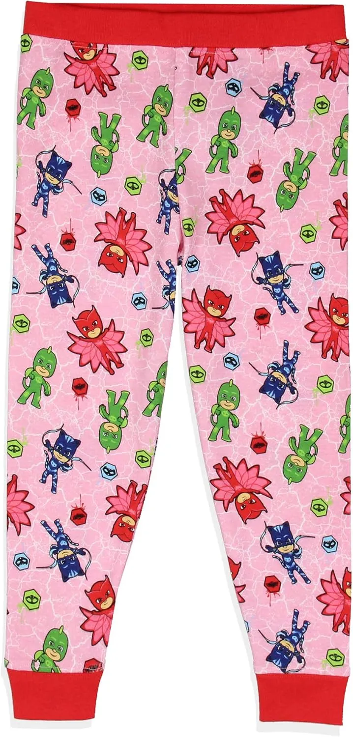 INTIMO Toddler Girl's Pajamas Cartoon Character Tight Fit Long Sleeve Sleepwear 2 Piece Pajama Set