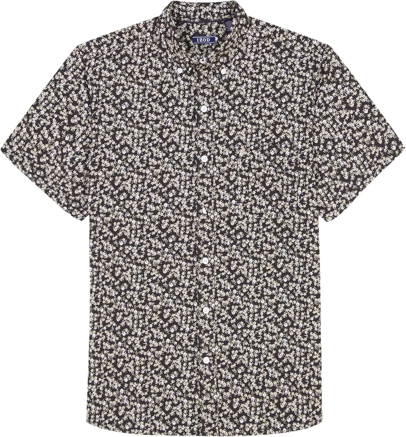 IZOD Men's Breeze Short Sleeve Button Down Patterned Shirt