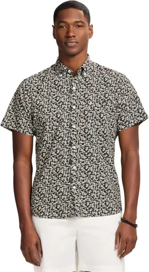 IZOD Men's Breeze Short Sleeve Button Down Patterned Shirt