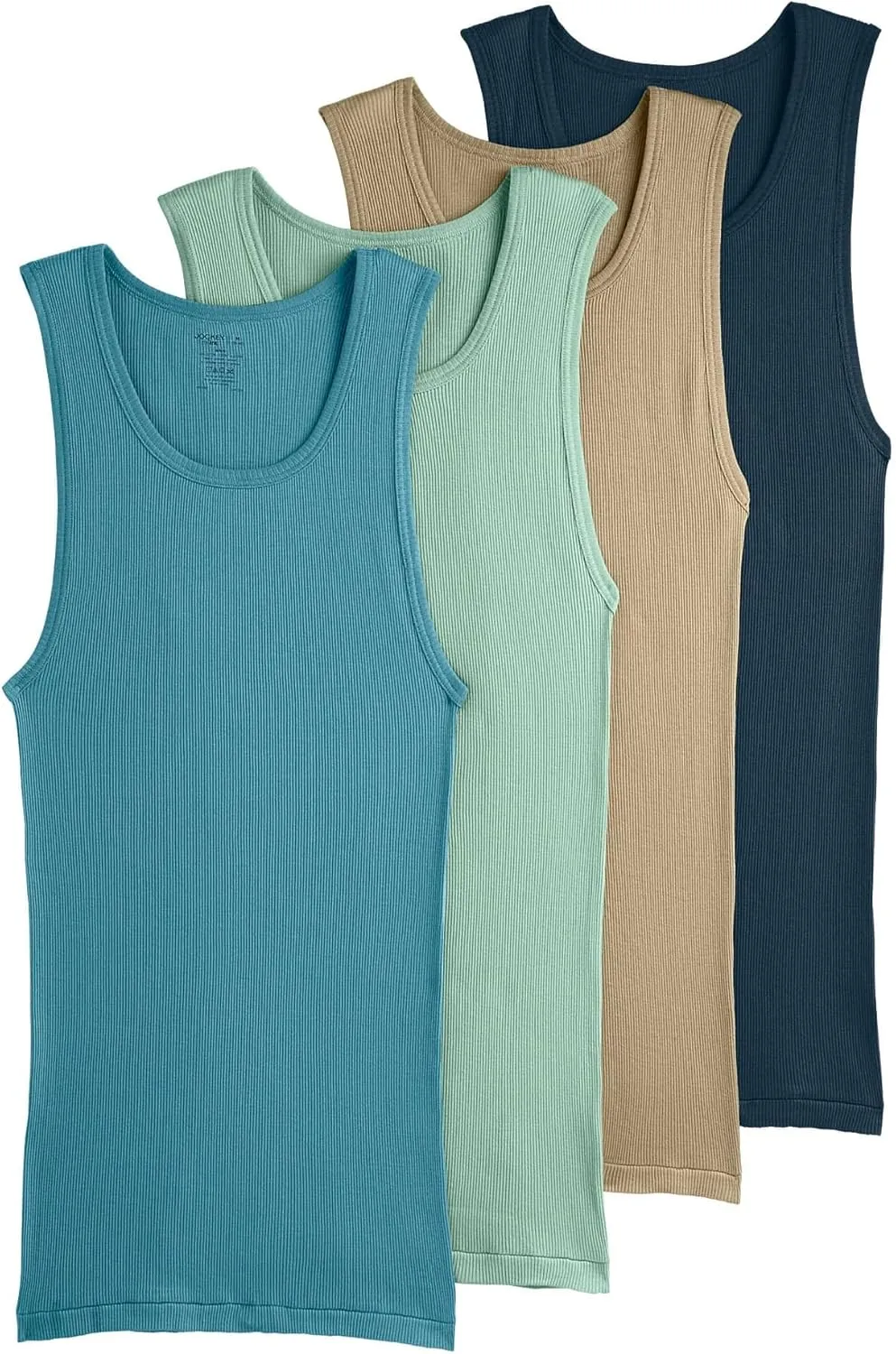 Jockey Men's Undershirt 100% Cotton A-Shirt Tank - 4 Pack