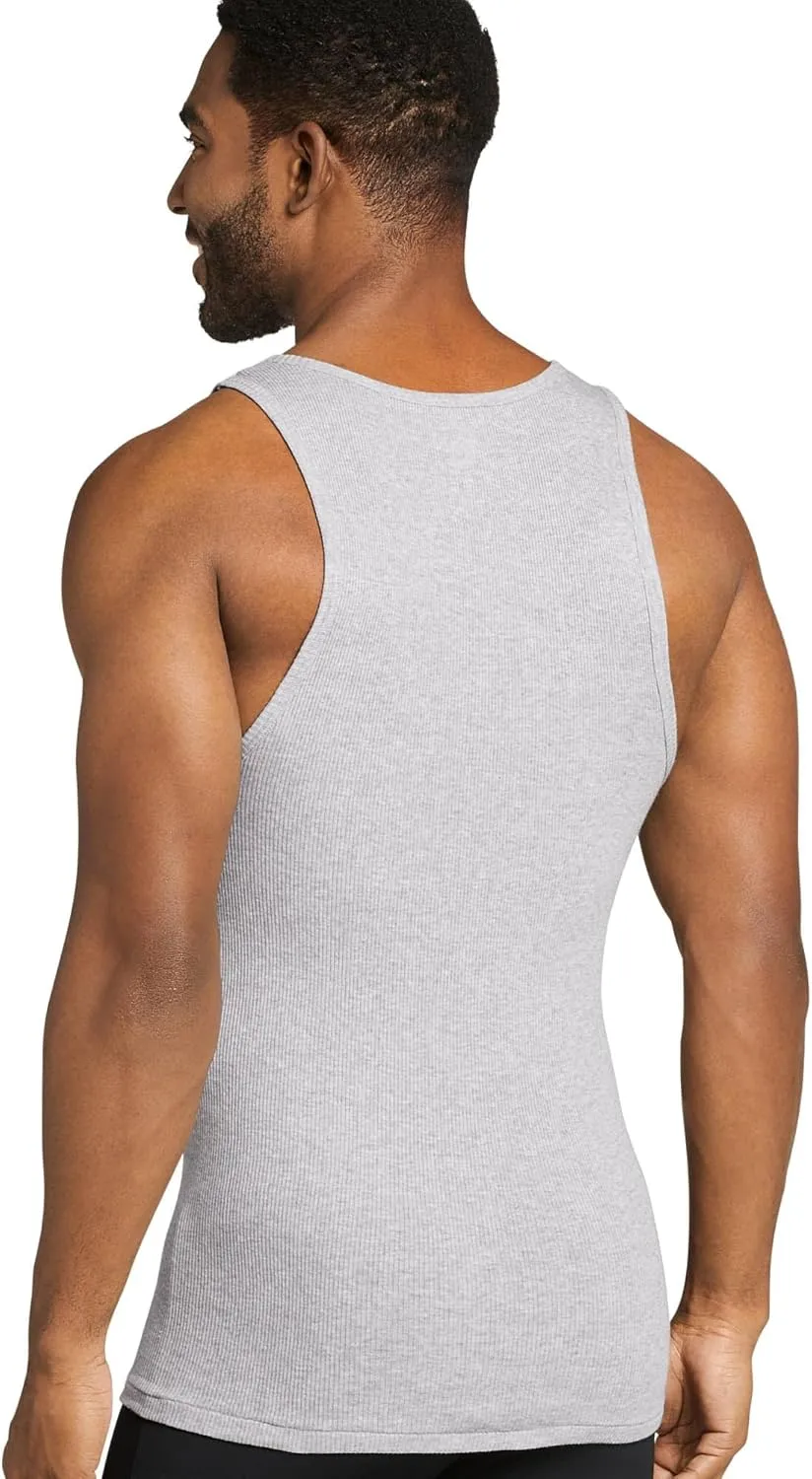 Jockey Men's Undershirt 100% Cotton A-Shirt Tank - 4 Pack