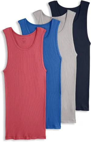 Jockey Men's Undershirt 100% Cotton A-Shirt Tank - 4 Pack