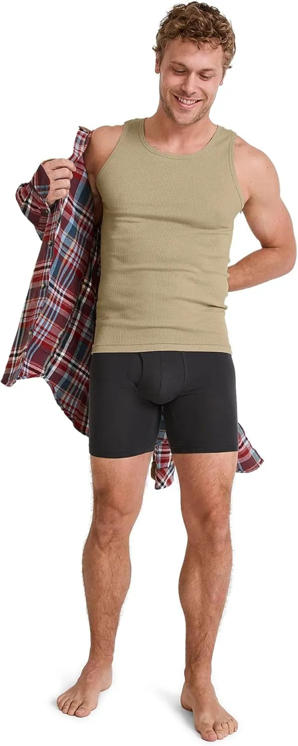 Jockey Men's Undershirt 100% Cotton A-Shirt Tank - 4 Pack