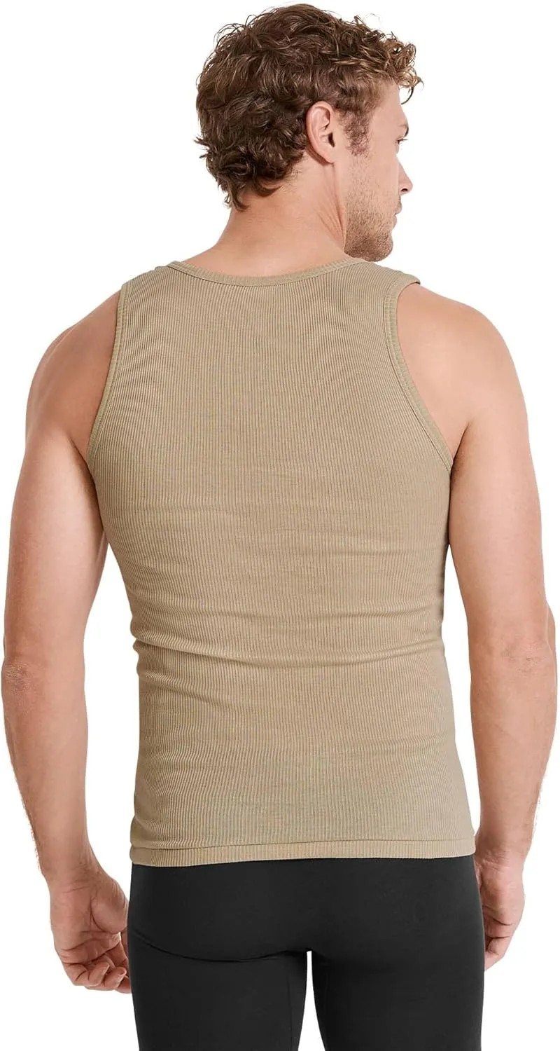 Jockey Men's Undershirt 100% Cotton A-Shirt Tank - 4 Pack