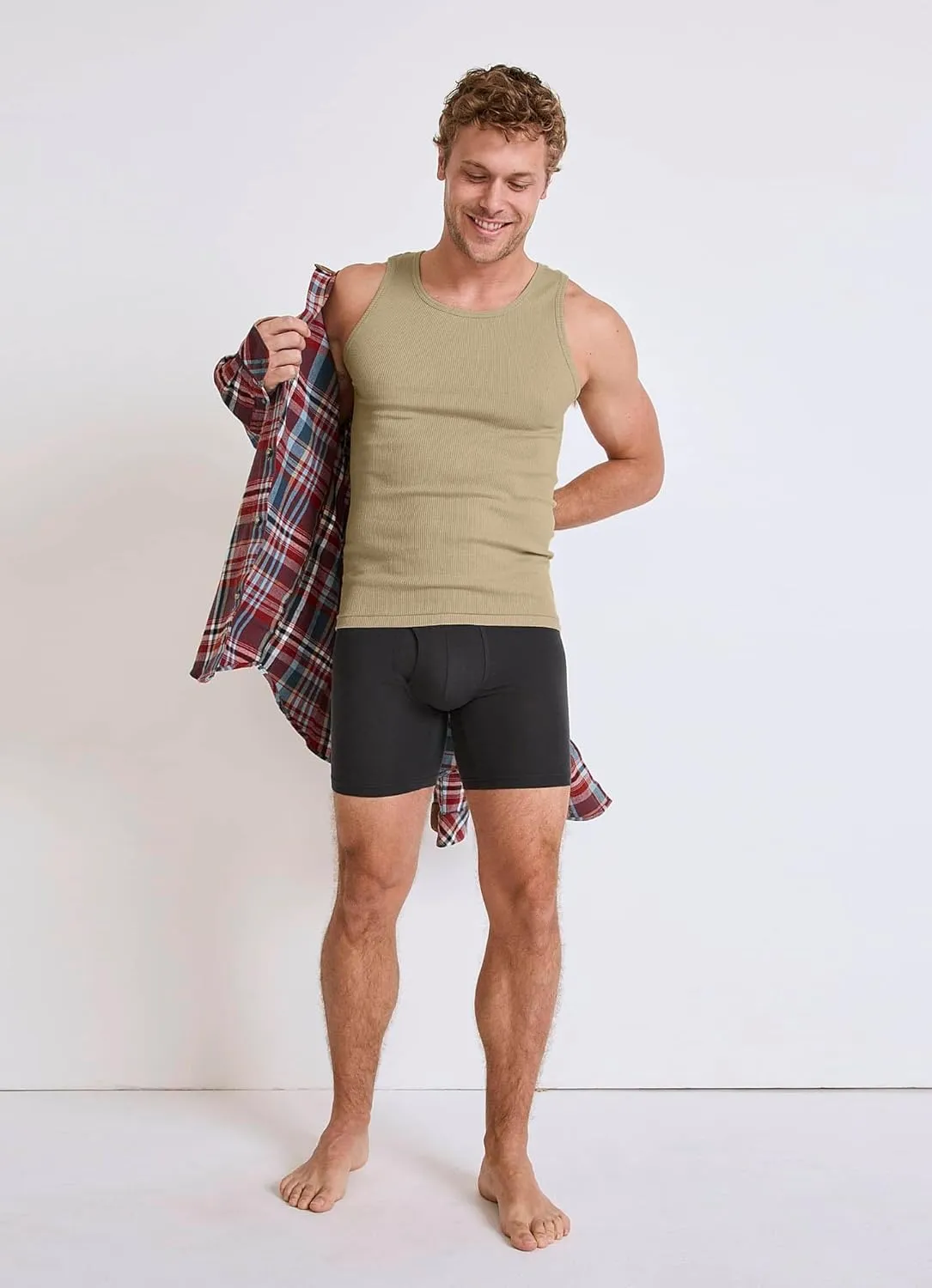 Jockey Men's Undershirt 100% Cotton A-Shirt Tank - 4 Pack