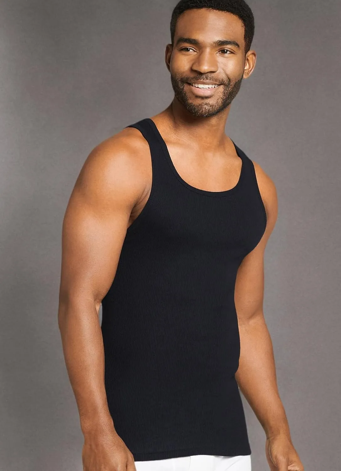 Jockey Men's Undershirt 100% Cotton Tall Man A-Shirt Tank - 3 Pack