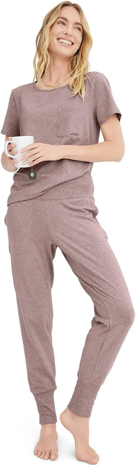 Jockey Women's Loungewear Soft Touch Luxe Foldover Jogger