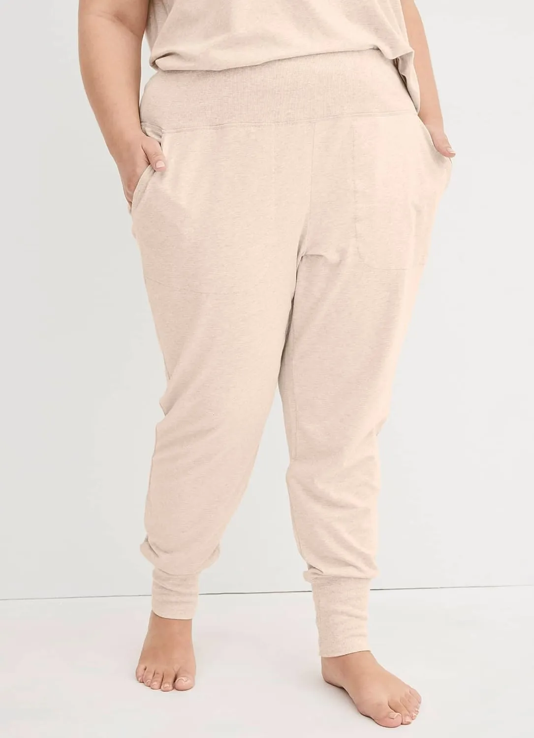 Jockey Women's Loungewear Soft Touch Luxe Foldover Jogger