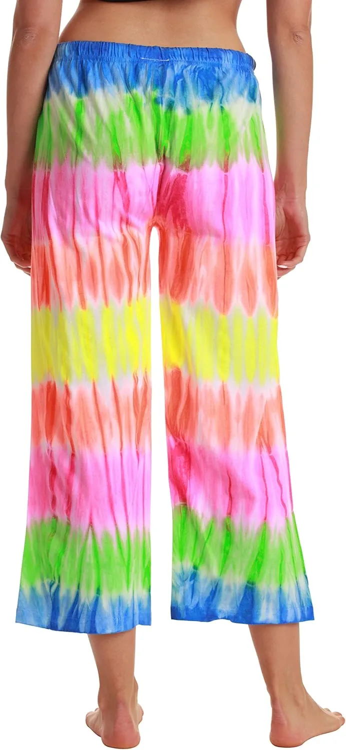 Just Love Women Tie Dye Pajama Capri Pants