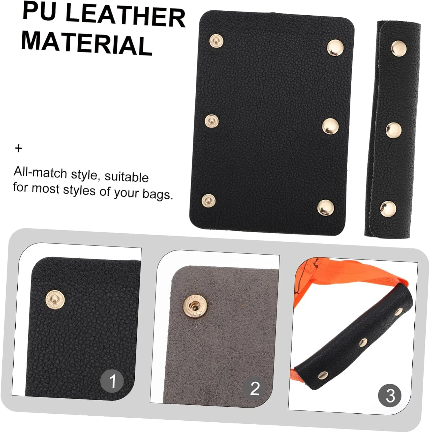 KALLORY 12 Pcs Easy Install Buckles Bag Handle Wrap Purse for Luggage Handle Strap Protectors Tote Bag Saddle Enhance Comfort