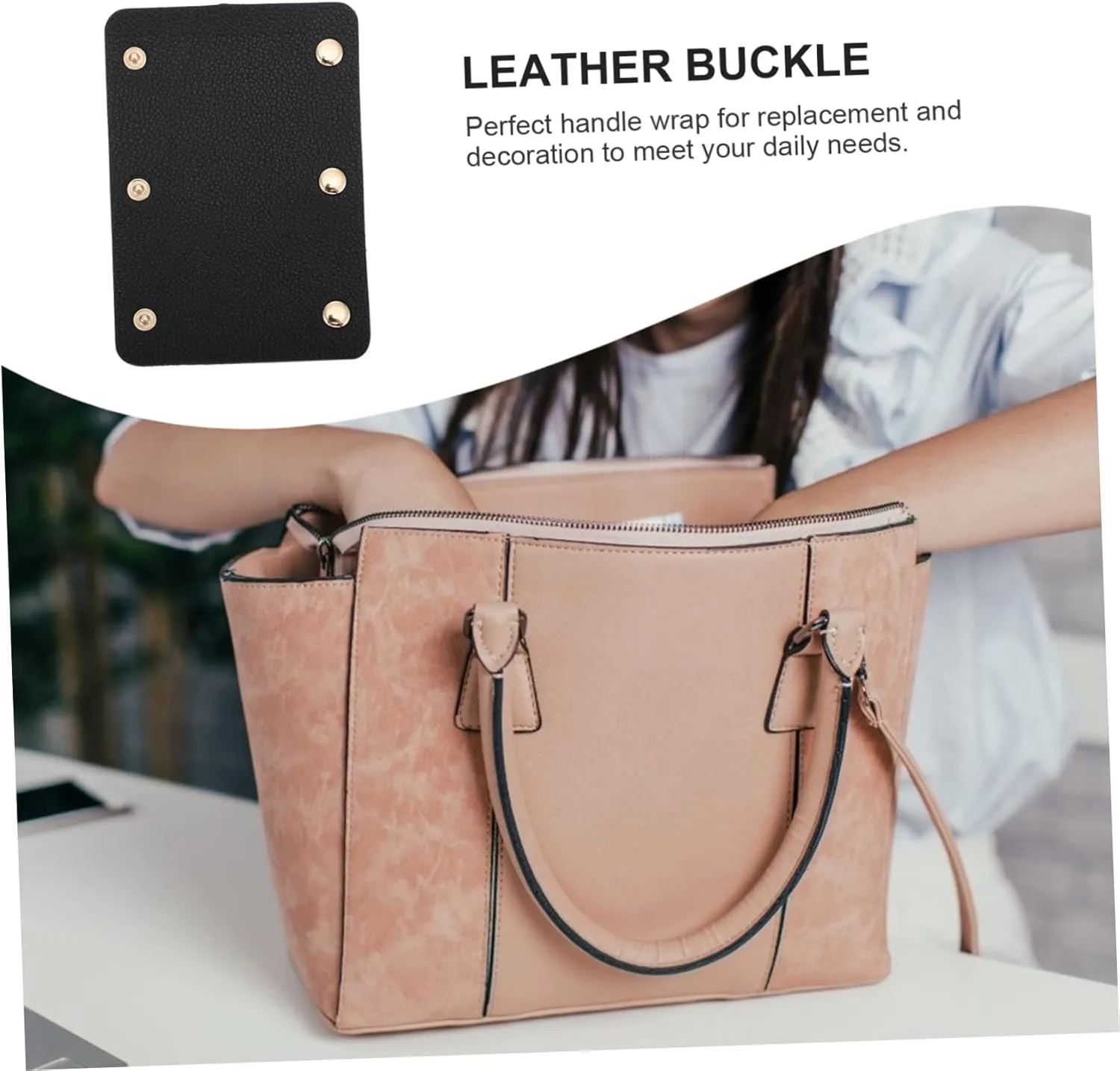 KALLORY 12 Pcs Easy Install Buckles Bag Handle Wrap Purse for Luggage Handle Strap Protectors Tote Bag Saddle Enhance Comfort