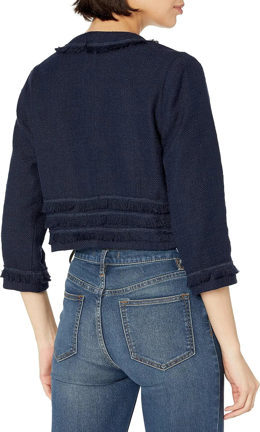 Karl Lagerfeld Paris Women's Tweed Open Front Jacket