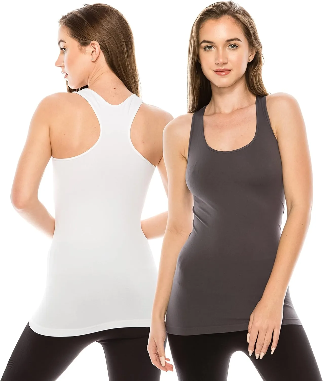Kurve Seamless Supersoft Racerback Tank, UV Protective Fabric UPF 50  (Made with Love in The USA)