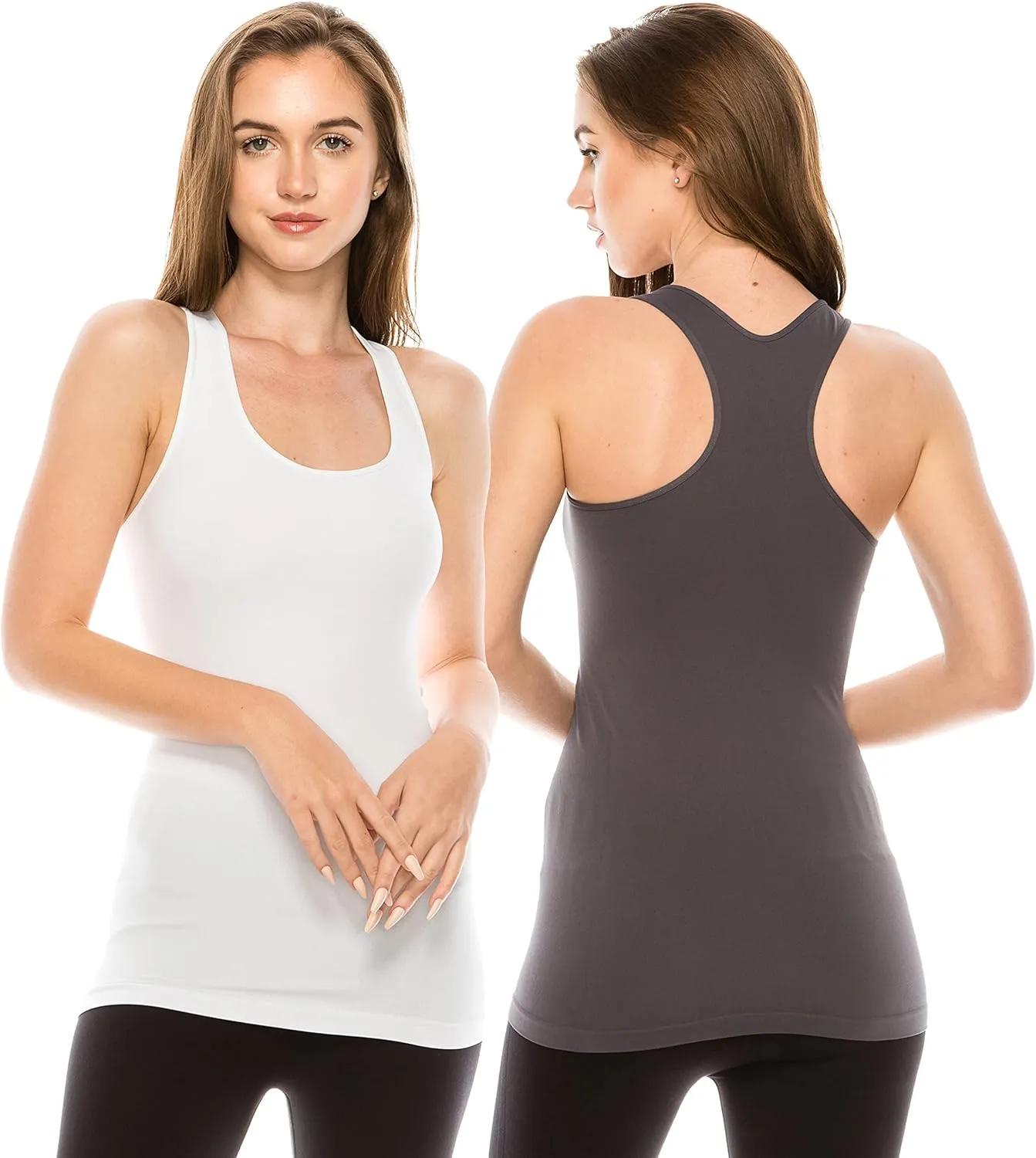 Kurve Seamless Supersoft Racerback Tank, UV Protective Fabric UPF 50  (Made with Love in The USA)