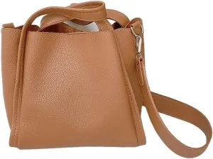 Ladies handbag soft leather bucket bag shoulder crossbody bag