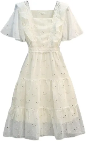 Large Women's Skirt Slim Design Sense of Minority French Floral Dress Trend