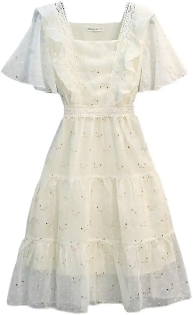 Large Women's Skirt Slim Design Sense of Minority French Floral Dress Trend