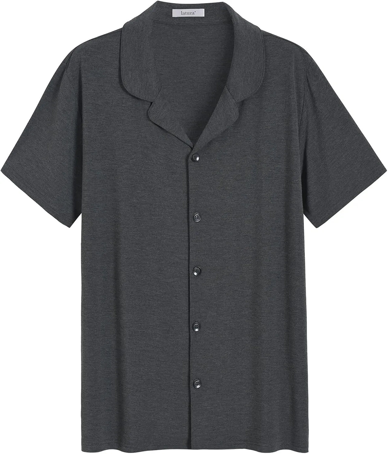 Latuza Men's Soft Button Down Pajama Shirt 2 Pack
