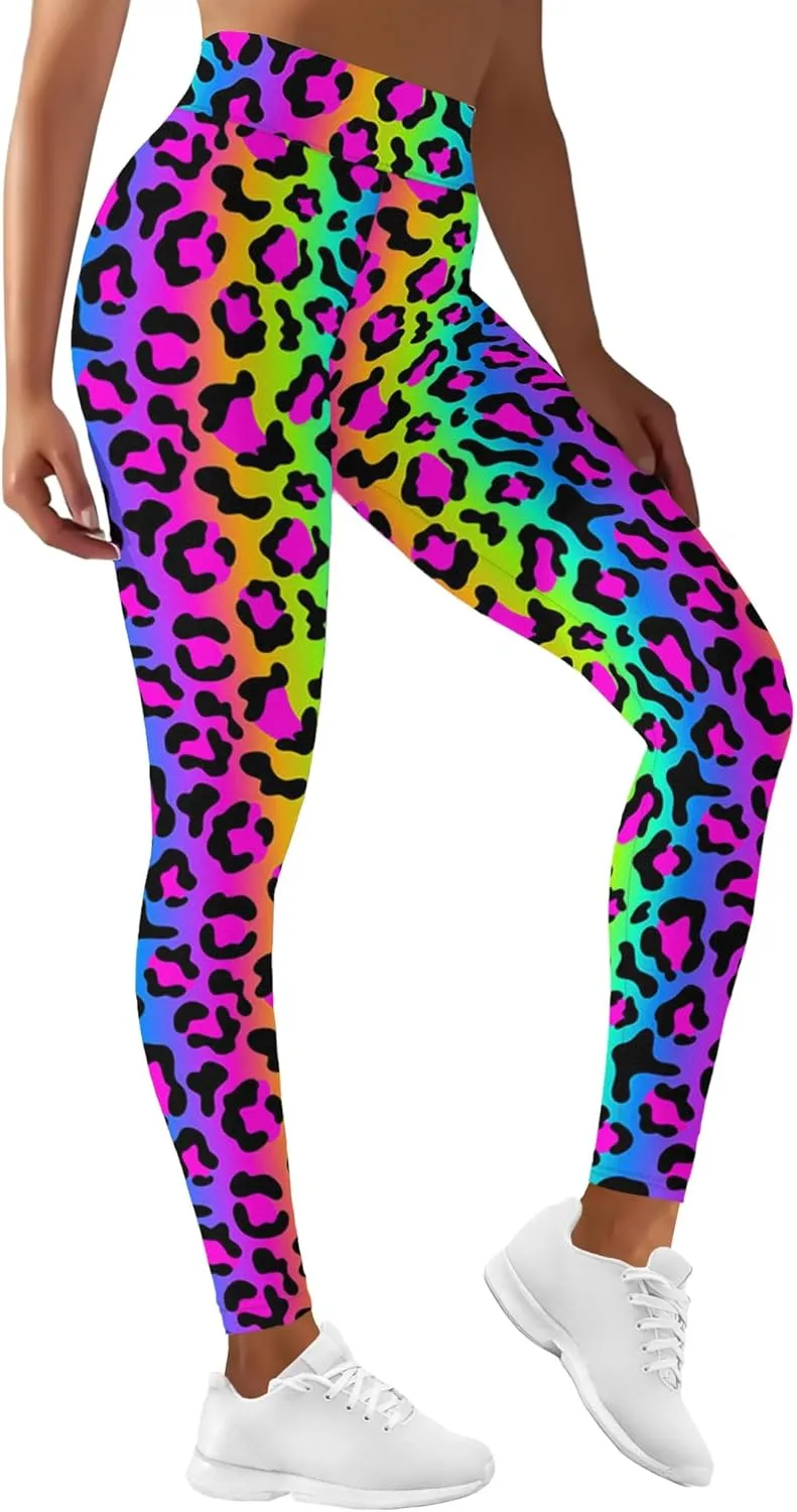 Leggings for Women Funny Printed Gym Womens Yoga Pants Floral Legging Tropical Athletic Pant