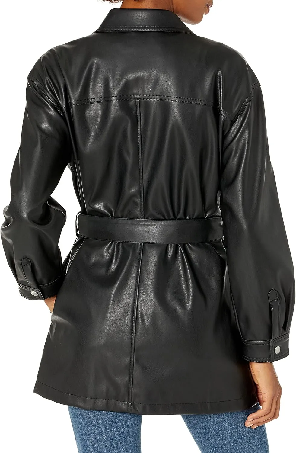 Levi's Women's Faux Leather Belted Shirt Jacket (Standard & Plus Sizes)