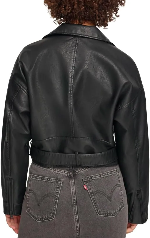 Levi's Women's Faux Leather Cropped Moto Jacket