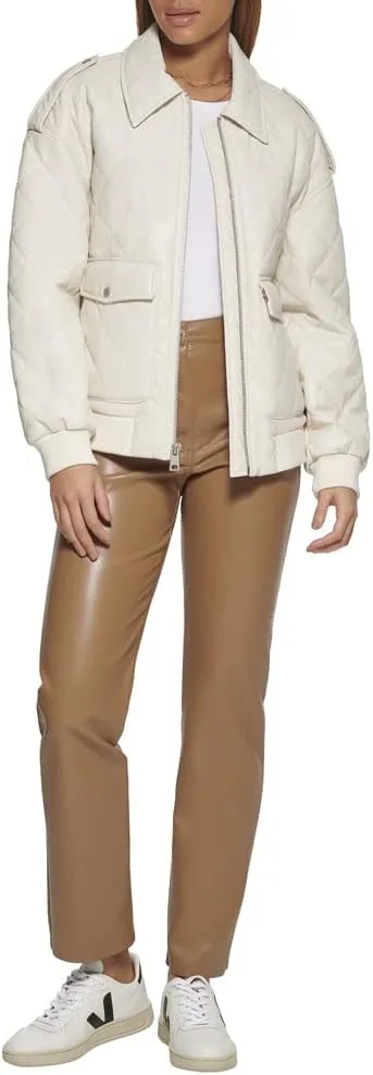Levi's Women's Faux Leather Dad Bomber Jacket