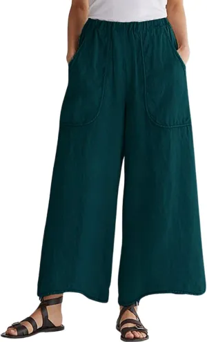 Long Pants for Womens High Waisted Straight Wide Leg Trousers Casual Loose Elastic Waist Palazzo Pants