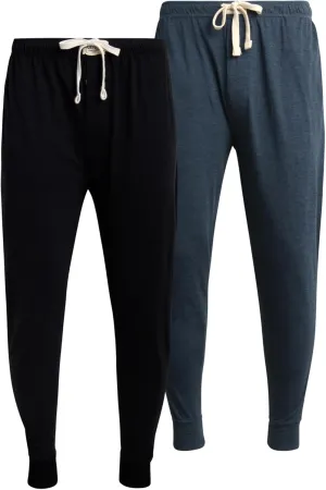 Lucky Brand Mens Pajama Pants  2 Pack Micro Suede Knit Bottom Joggers for Men with Side Pocket - Mens Lounge Pants (S-XL)