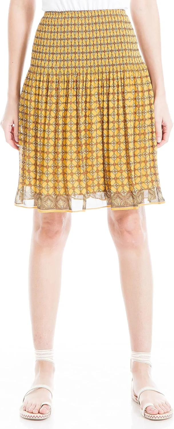 Max Studio Women's Gathered Waist Printed Skirt