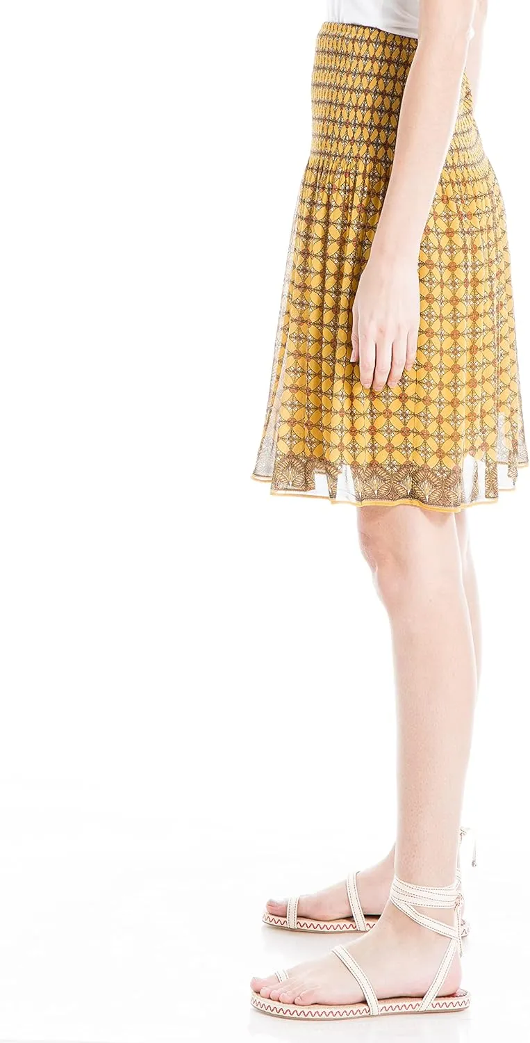 Max Studio Women's Gathered Waist Printed Skirt