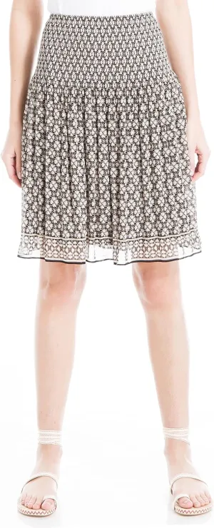 Max Studio Women's Gathered Waist Printed Skirt
